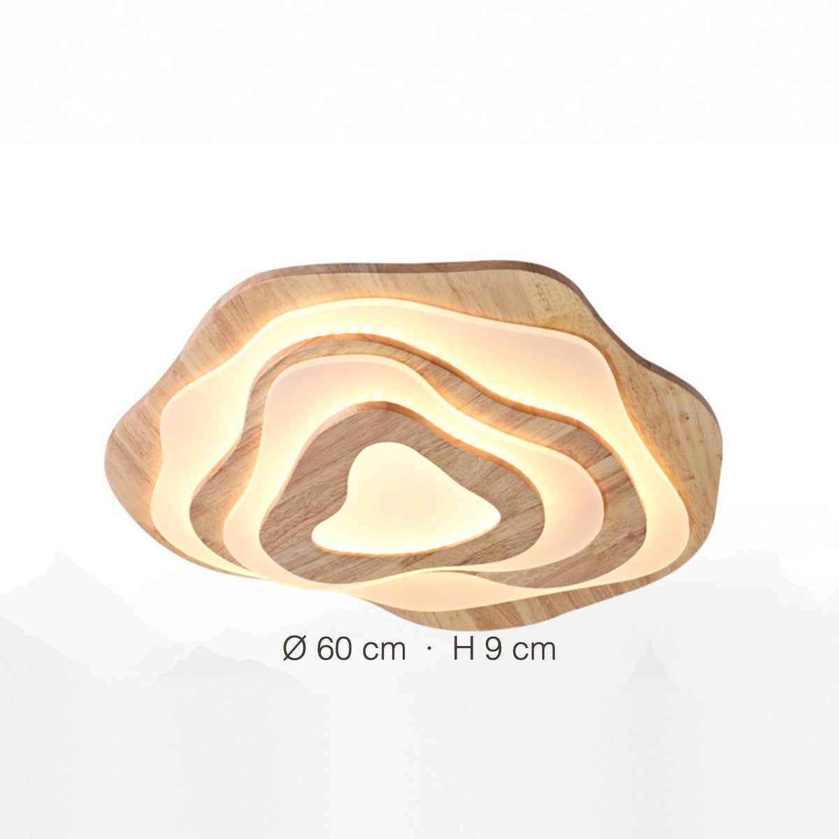Sazanami natural wood 60 cm dimensions