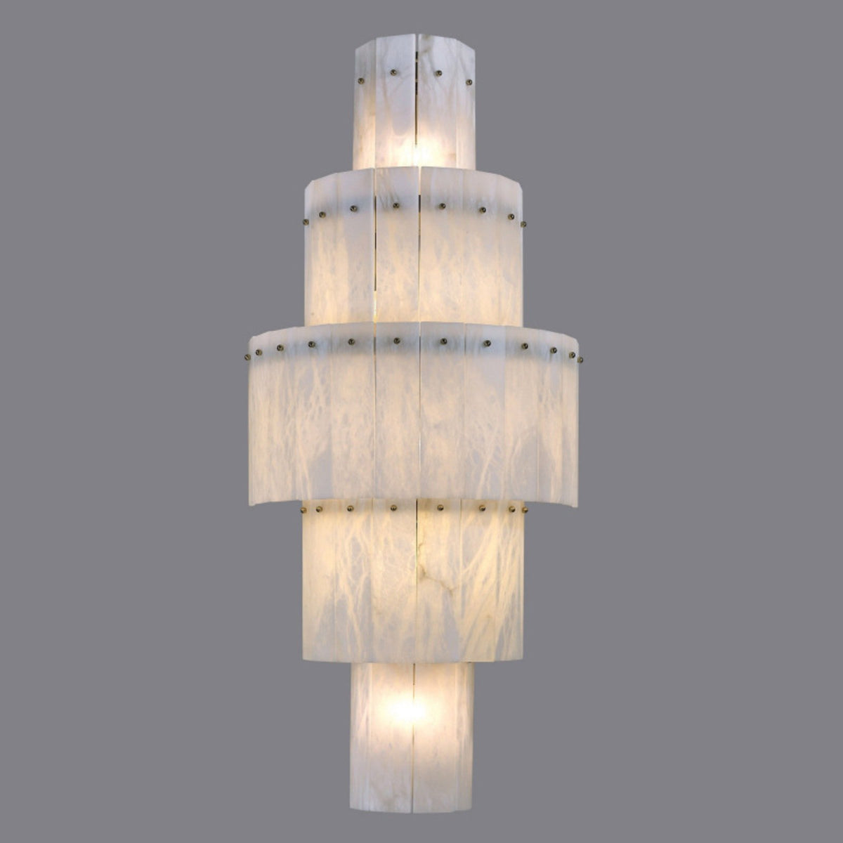 Solveig Nordic Alabaster Wall Light Five Tier