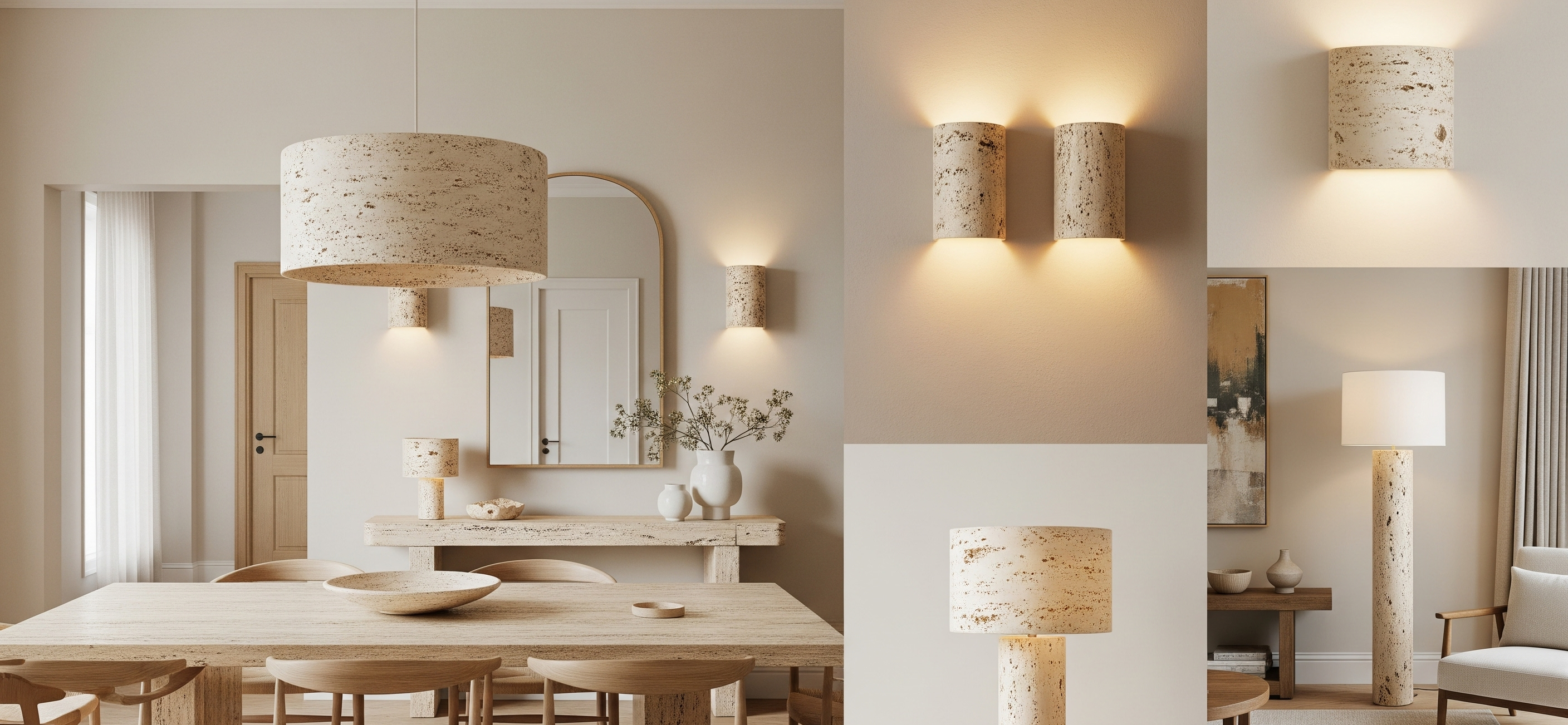 Travertine Light Collection: Natural Stone Lighting for Elegant, Textural Interiors