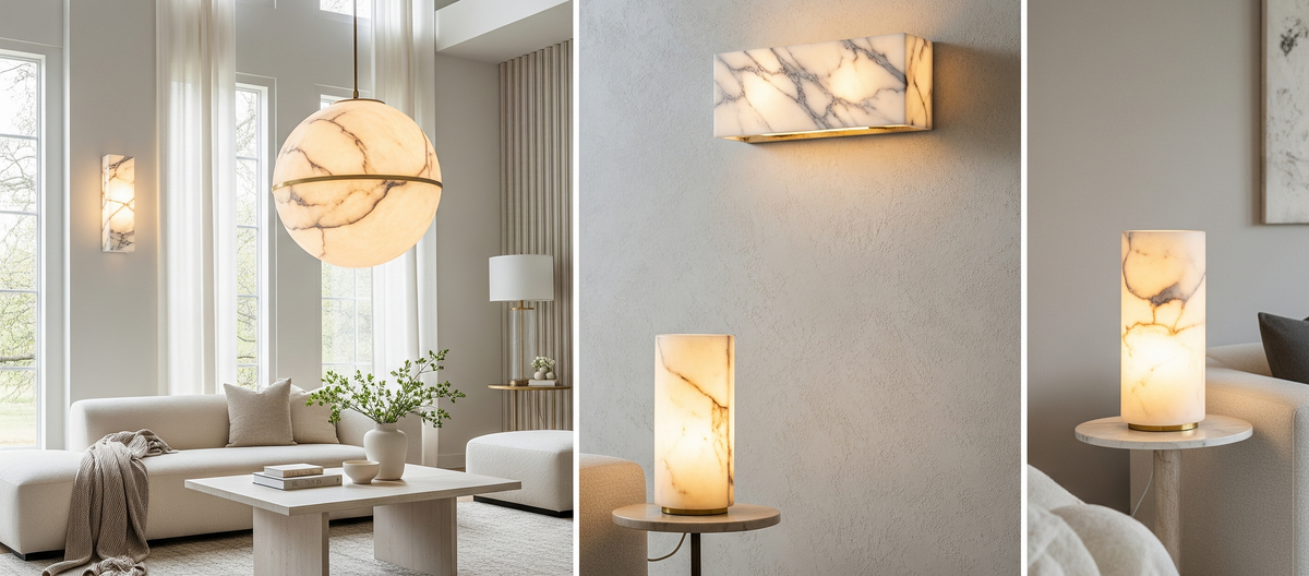 Marble & Alabaster Lighting Fixtures: Sculptural Elegance and Timeless ...