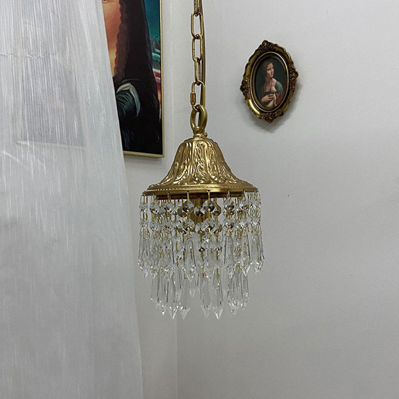 Luxury Teardrop Crystal Iron Pendant Light