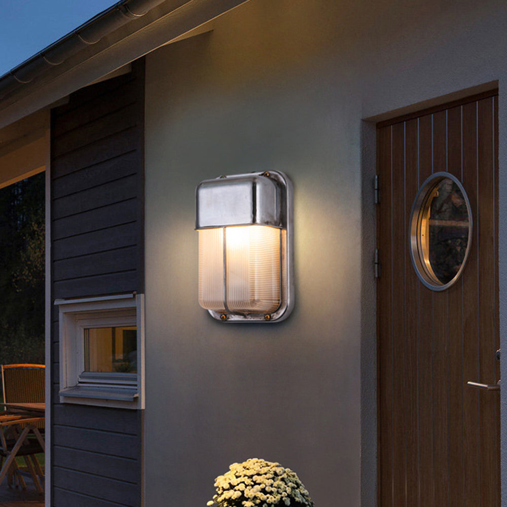 Orr Wall Lamp Geometric Modern Metal Glass Outdoor