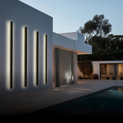 Edge Ripple Minimalist Linear Outdoor Light