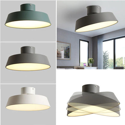 Nordic Minimalist Round Aluminum LED Flush Mount Ceiling Light