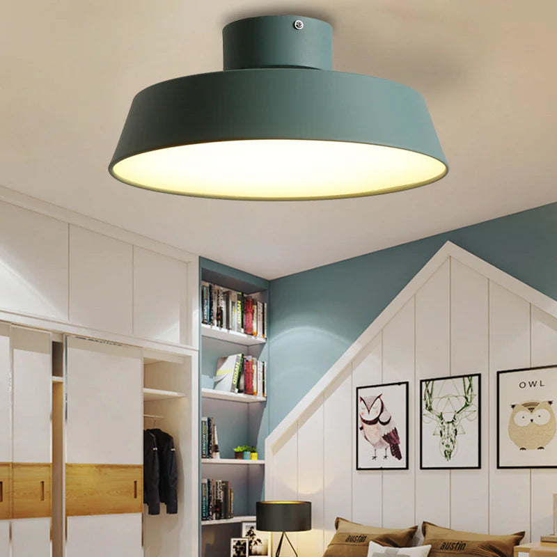 Nordic Minimalist Round Aluminum LED Flush Mount Ceiling Light