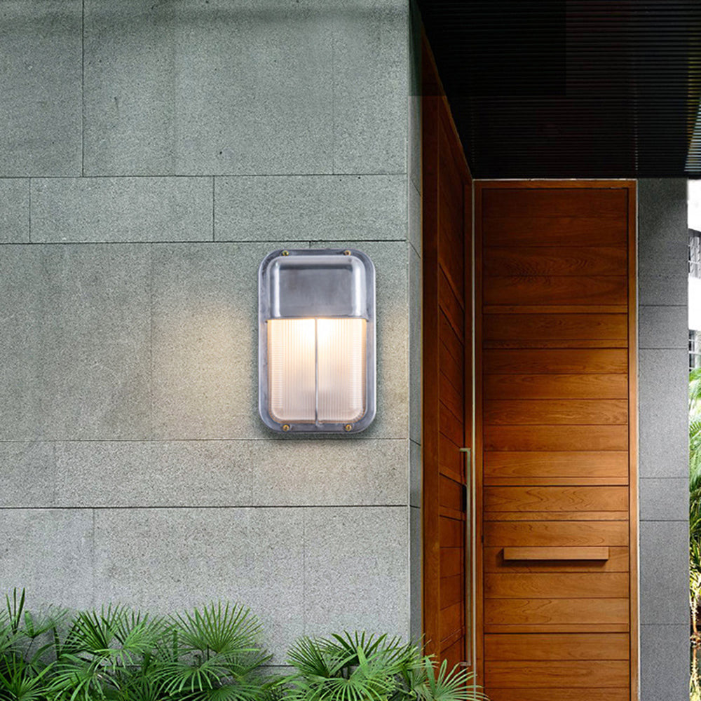 Orr Wall Lamp Geometric Modern Metal Glass Outdoor