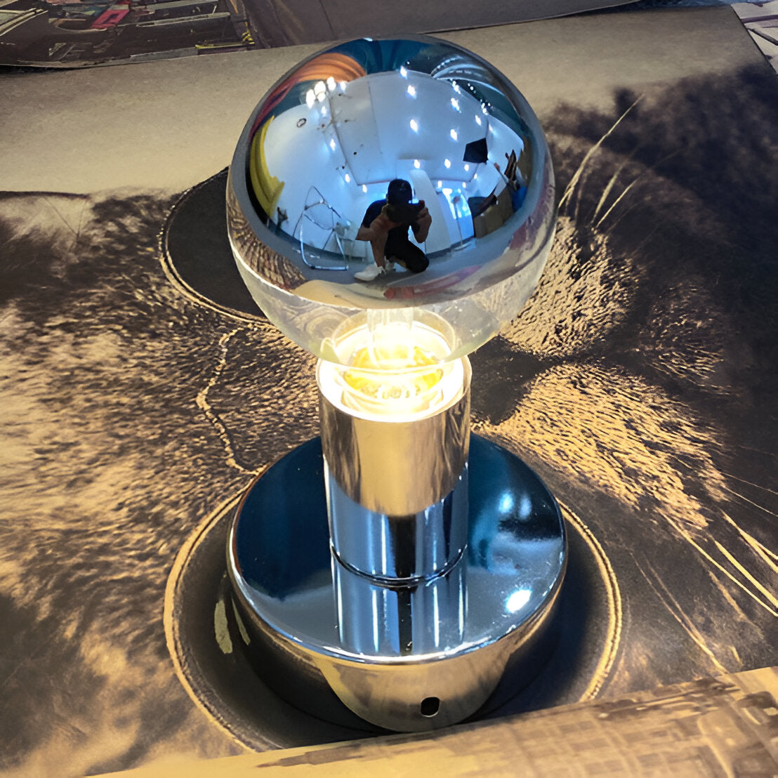 Bonnie Retro Iron Spherical Glass Wall Light