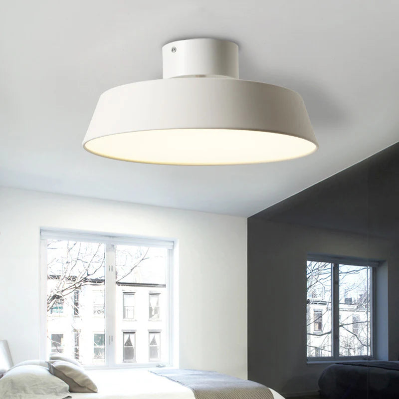 Plafonnier LED rond en aluminium minimaliste nordique