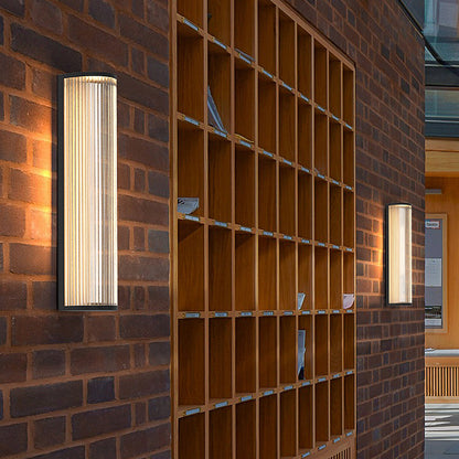 Modern Semi-Cylindrical Outdoor Metal Acrylic Wall Lamp