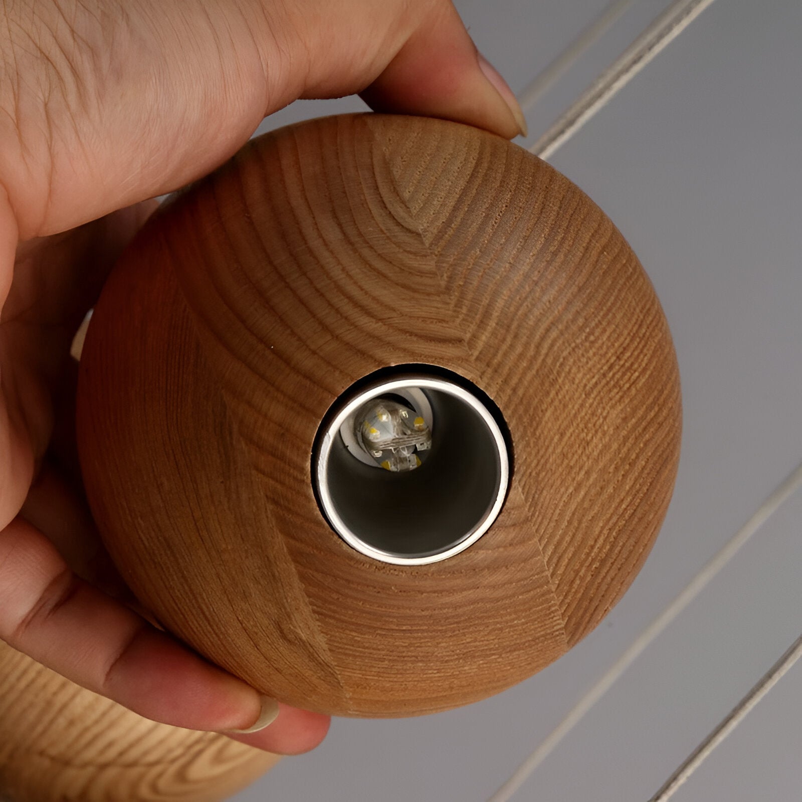 Nordic Natural Wood Milliere LED Pendant Light