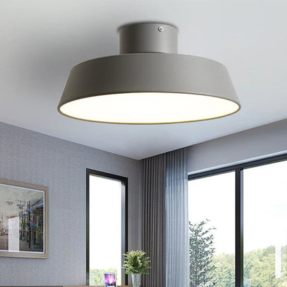 Plafonnier LED rond en aluminium minimaliste nordique