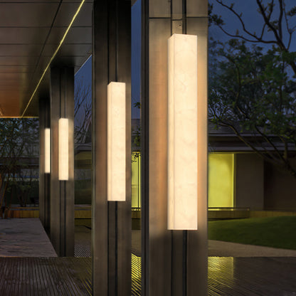 Edge Modern Rectangular Resin Outdoor Wall Lamp