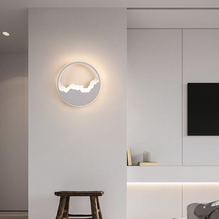 WaveGlow - Modern oval LED wall lamp made of iron with a refined wave design