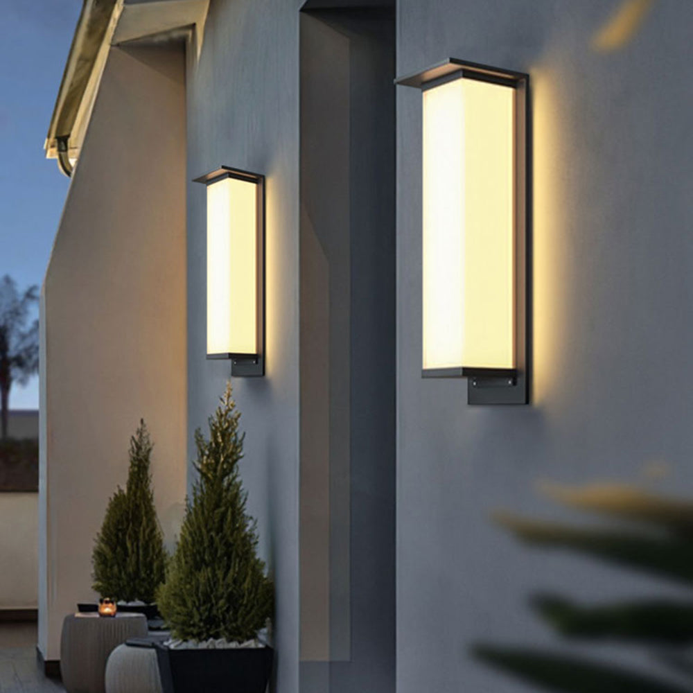 Moderne Solar Rechteckige Acryl IP65 Wasserdichte Außenlampe