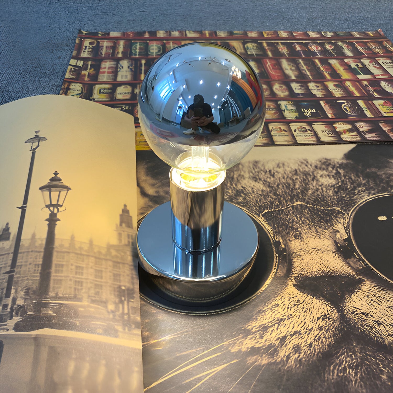 Bonnie Retro Iron Spherical Glass Wall Light