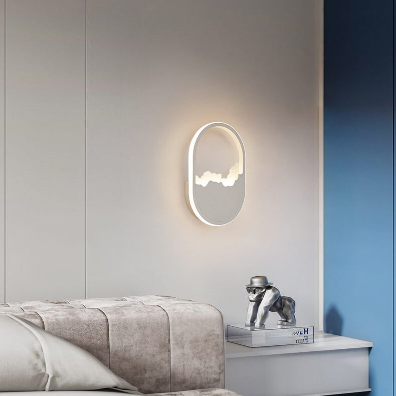 WaveGlow - Lámpara de pared LED ovalada moderna hecha de hierro con un diseño de ola refinado