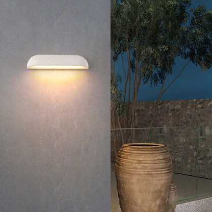 Modern Semi-elliptical Stone Outdoor Wall Lamp