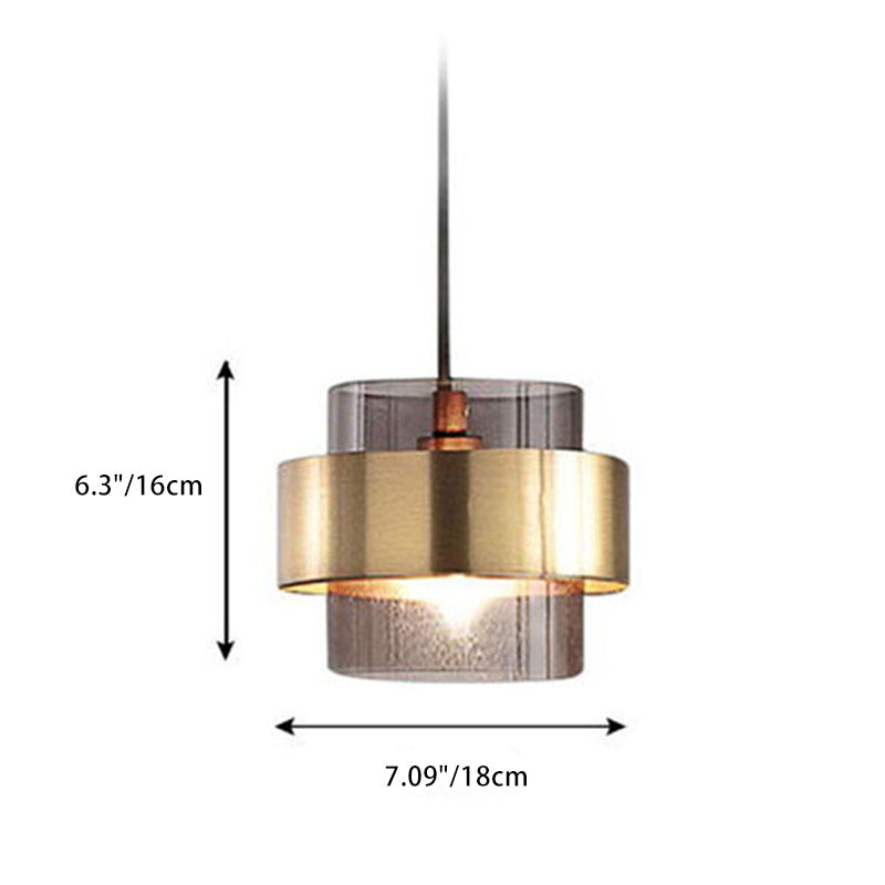 Scandinavische Ronde Ring Glazen Hanglamp