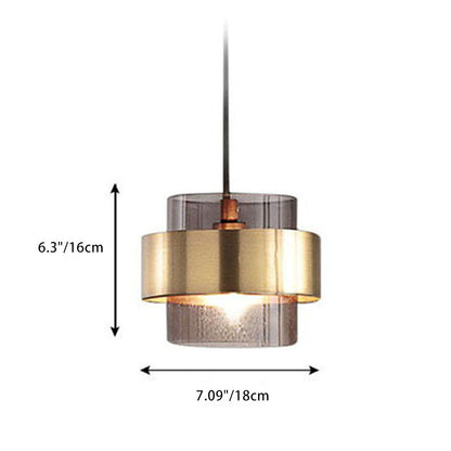 Lampada a sospensione in vetro a forma di anello rotondo scandinavo