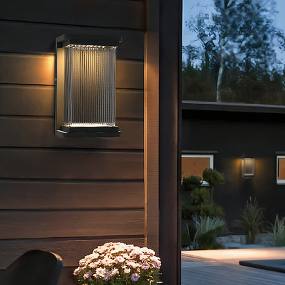 Minimalist Rectangular Glass  IP65 Waterproof Outdoor Wall Lamp