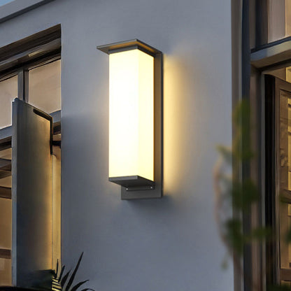 Moderne Solar Rechteckige Acryl IP65 Wasserdichte Außenlampe