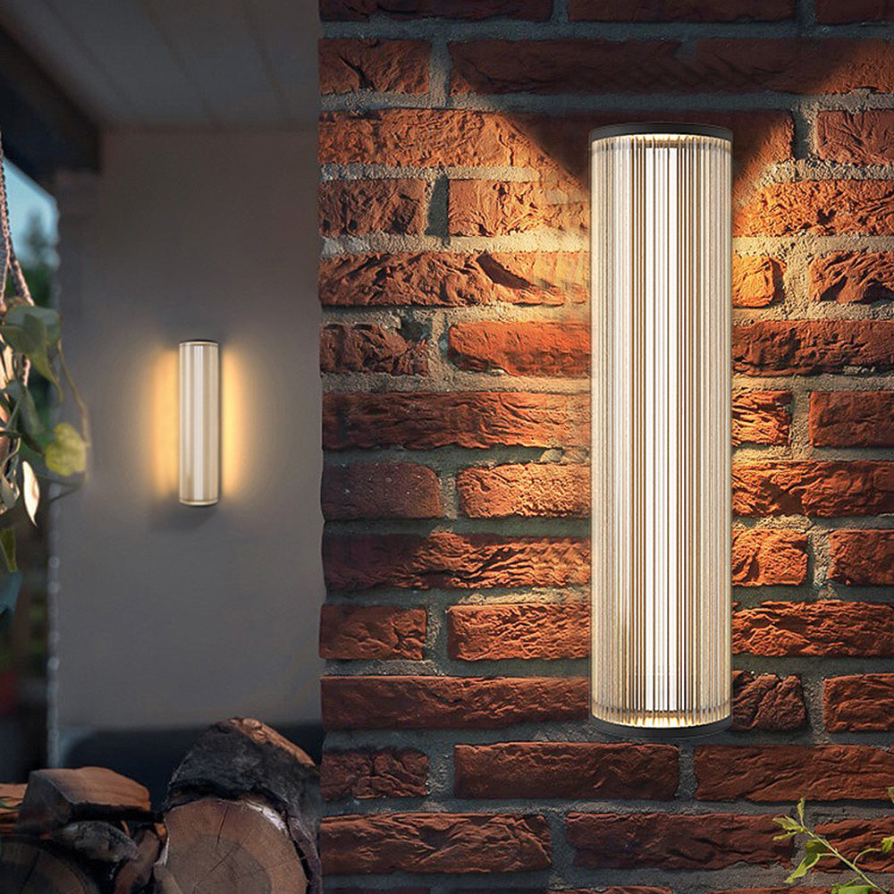 Modern Semi-Cylindrical Outdoor Metal Acrylic Wall Lamp