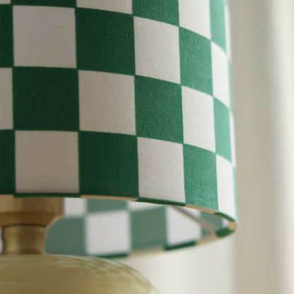 Classic Checkerboard Glass Table Lamp