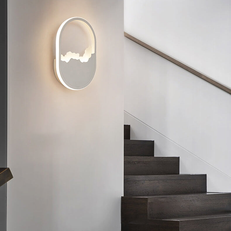 WaveGlow - Modern oval LED wall lamp made of iron with a refined wave design