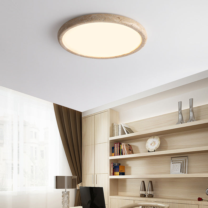 Travertine Japanese Style Ceiling Lamp