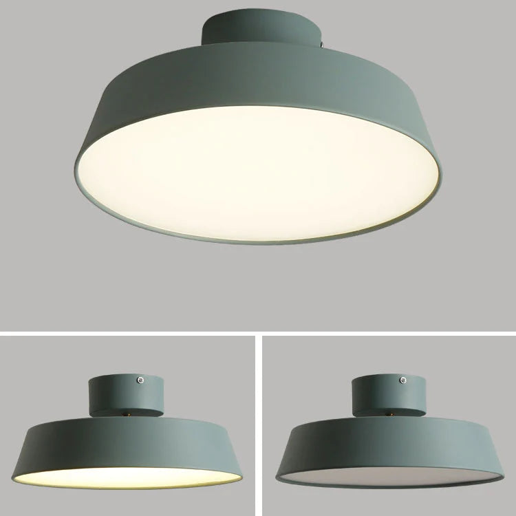 Nordic Minimalist Round Aluminum LED Flush Mount Ceiling Light