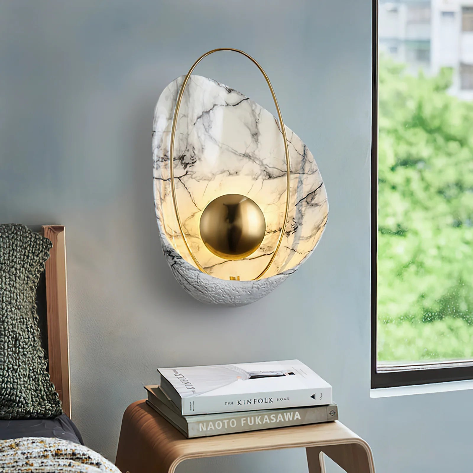 Artisan Shell Resin Wall Lamp