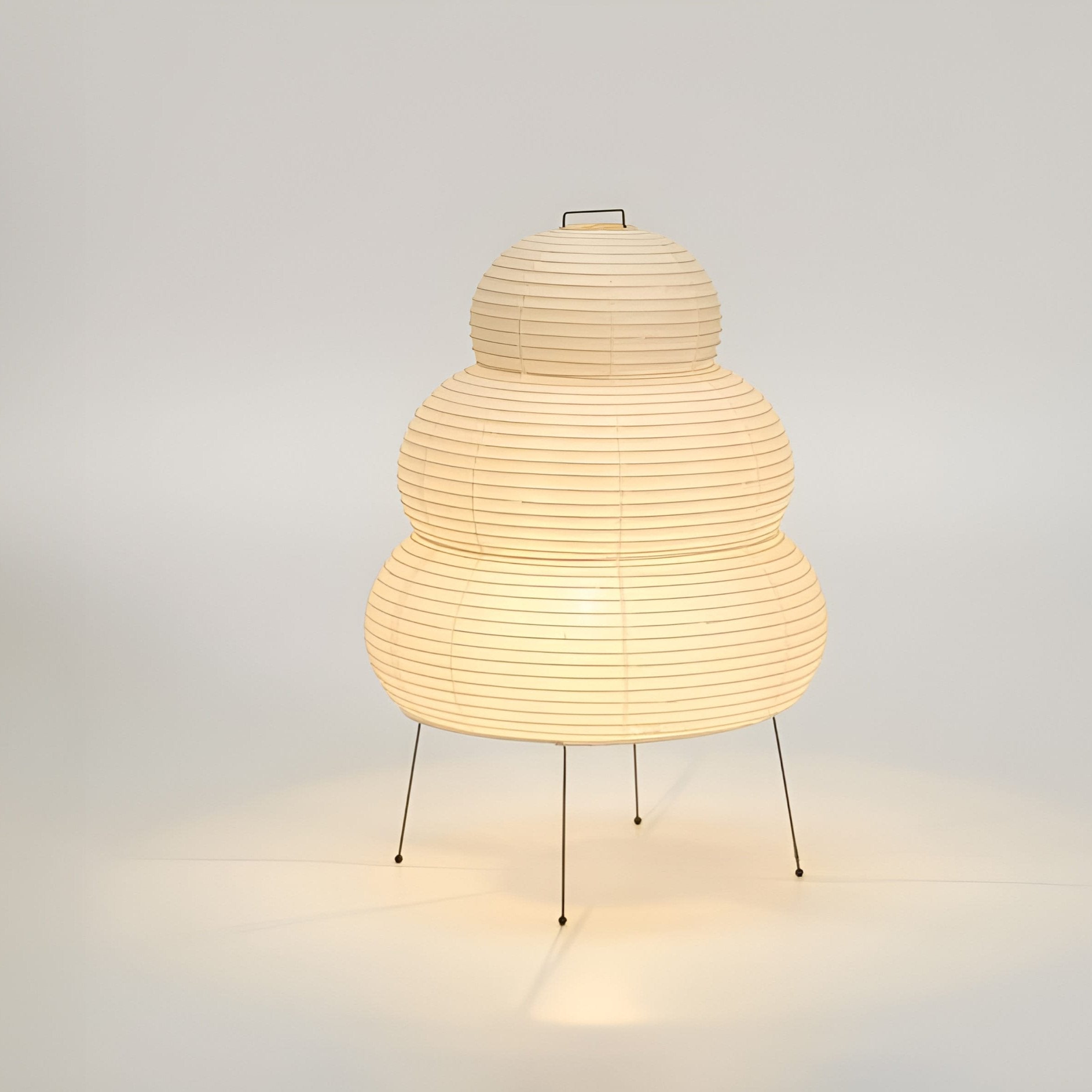 Lampe de table en papier blanc Wabi Sabi japonais