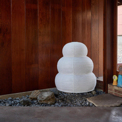 Lámpara de mesa de papel blanco Wabi Sabi japonés