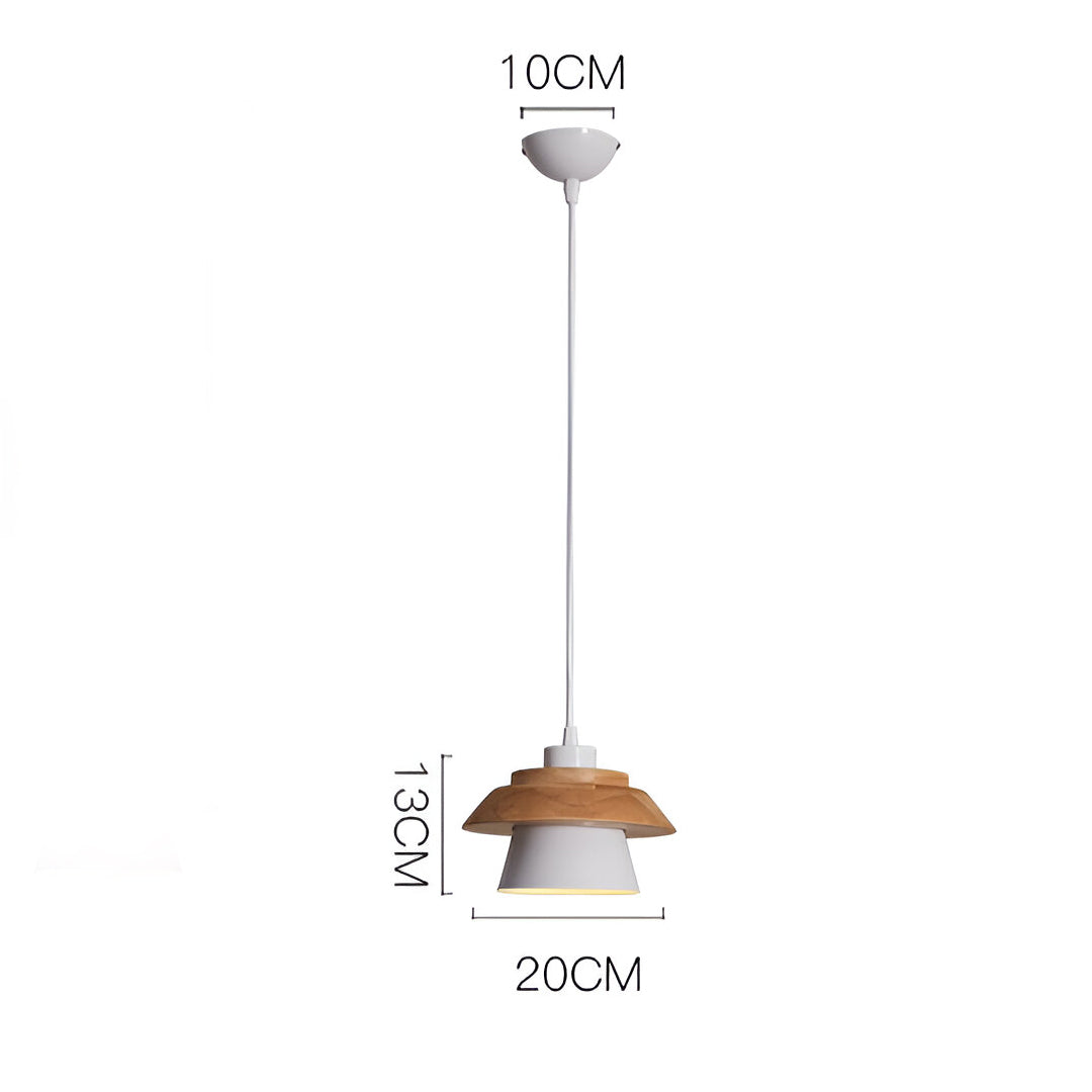 Macaroon Nordic Wood Color Pendant Lamp