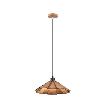 Sora Cone Wabi-Sabi Wood Pendant Light