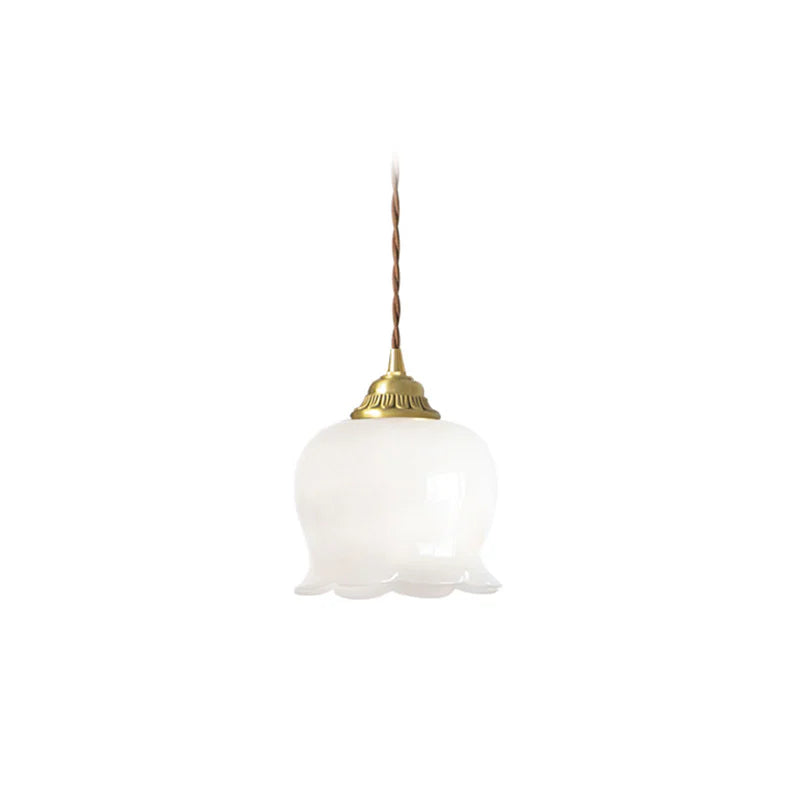 Maison Charm French Cream Glass Pendant Light