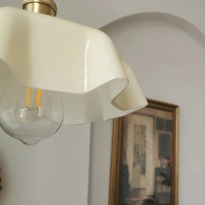 Blush Opaline Glass Retro Glass Pendant Light