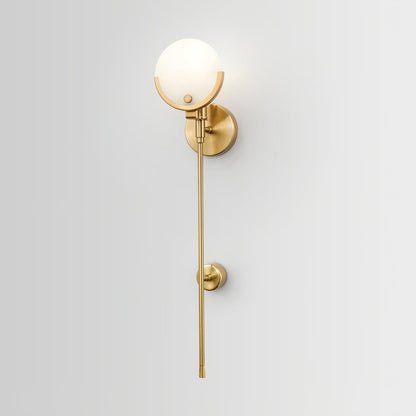 Alabaster Marble Ava Brass Wall Lamp