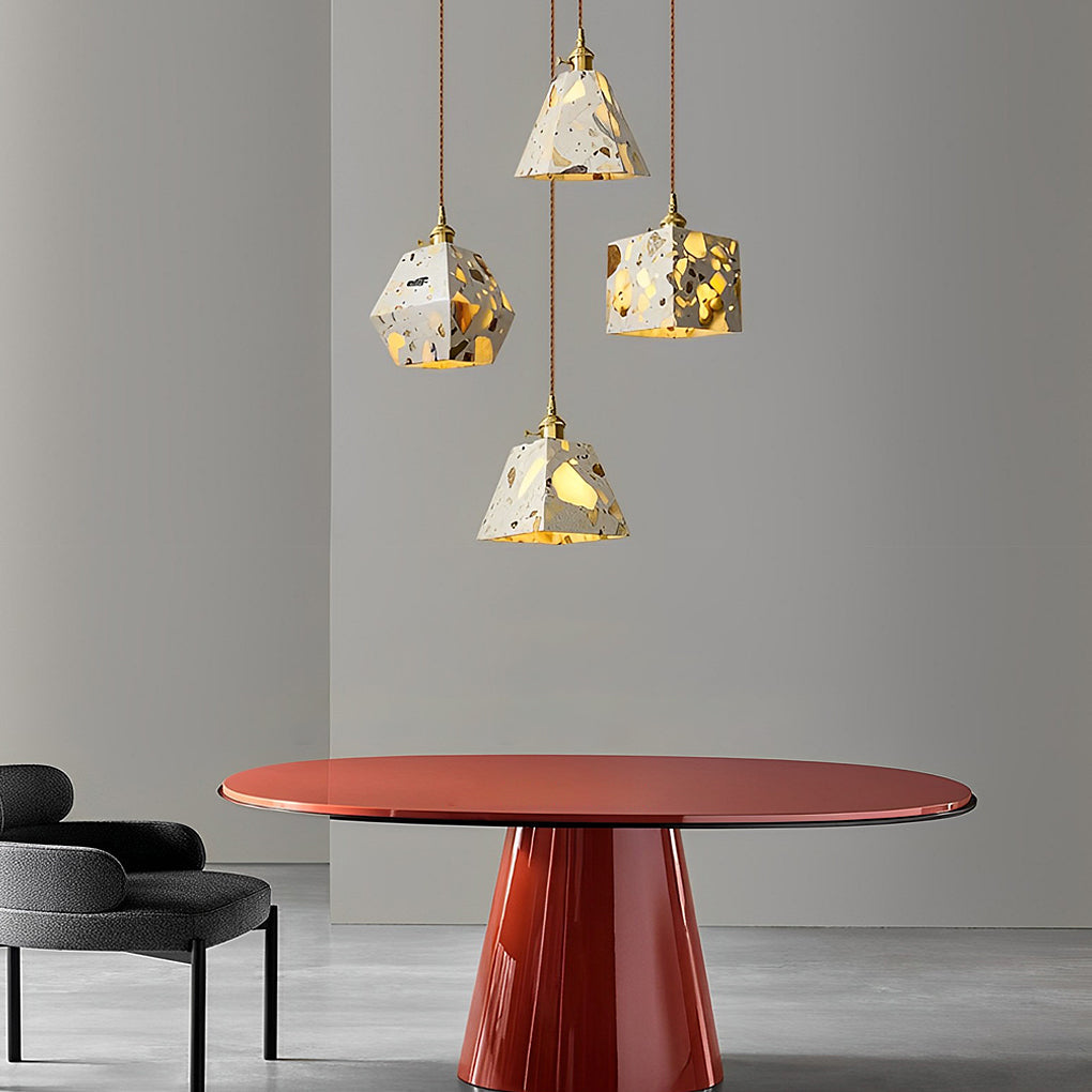 Lampe suspendue LED en marbre Terrazzo