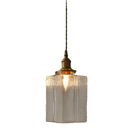 Jewel Brass Vintage Glass Pendant Light