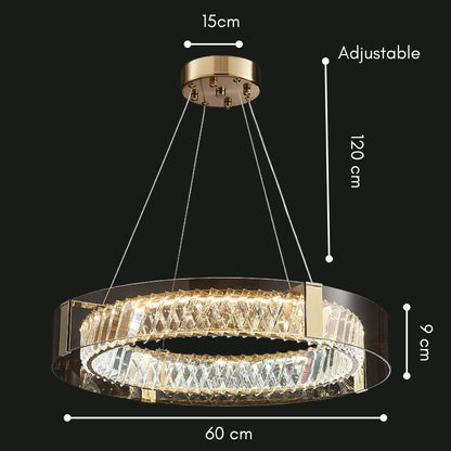 Nordic Crystal Stainless Steel Glass Chandelier