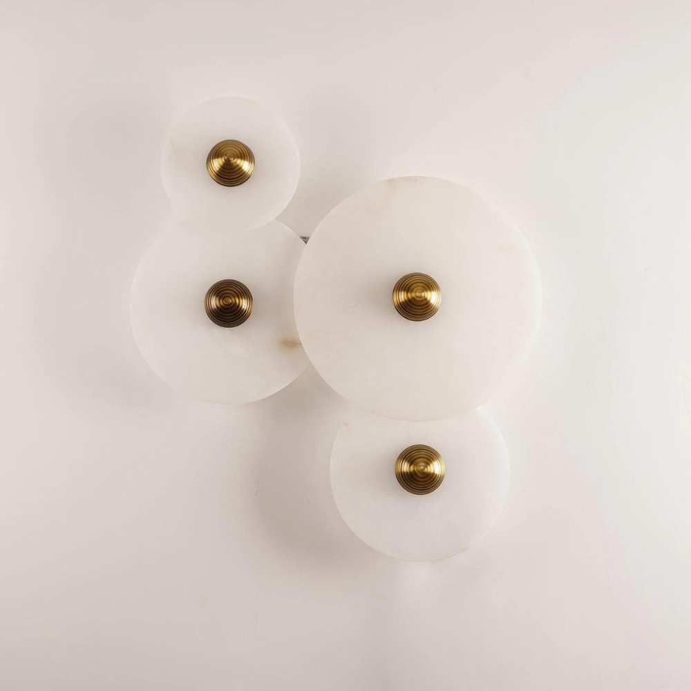 Alabaster Round LED Wall Lamp