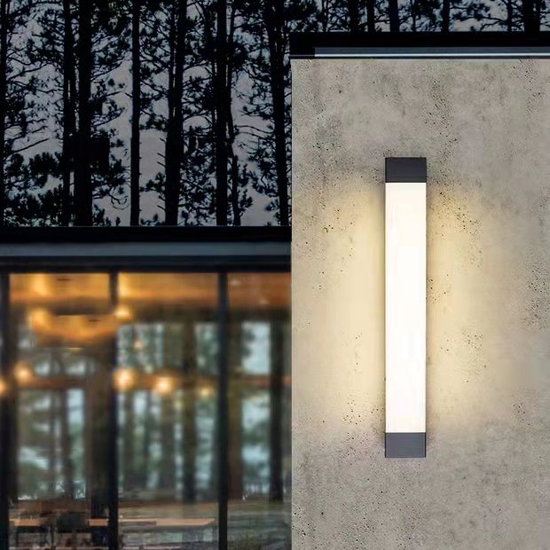 Lampe extérieure linéaire étanche IP65 minimaliste