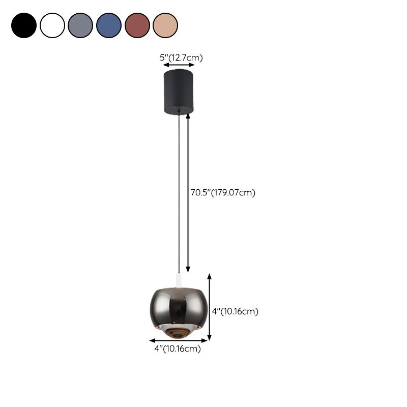 Lámpara colgante LED de bola ligera de aluminio moderno