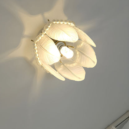 Modern White Semi-Flush Mount Ceiling Light