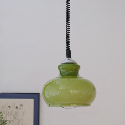 Lunea Nordic Adjustable Retro Cream Glass Pendant Light