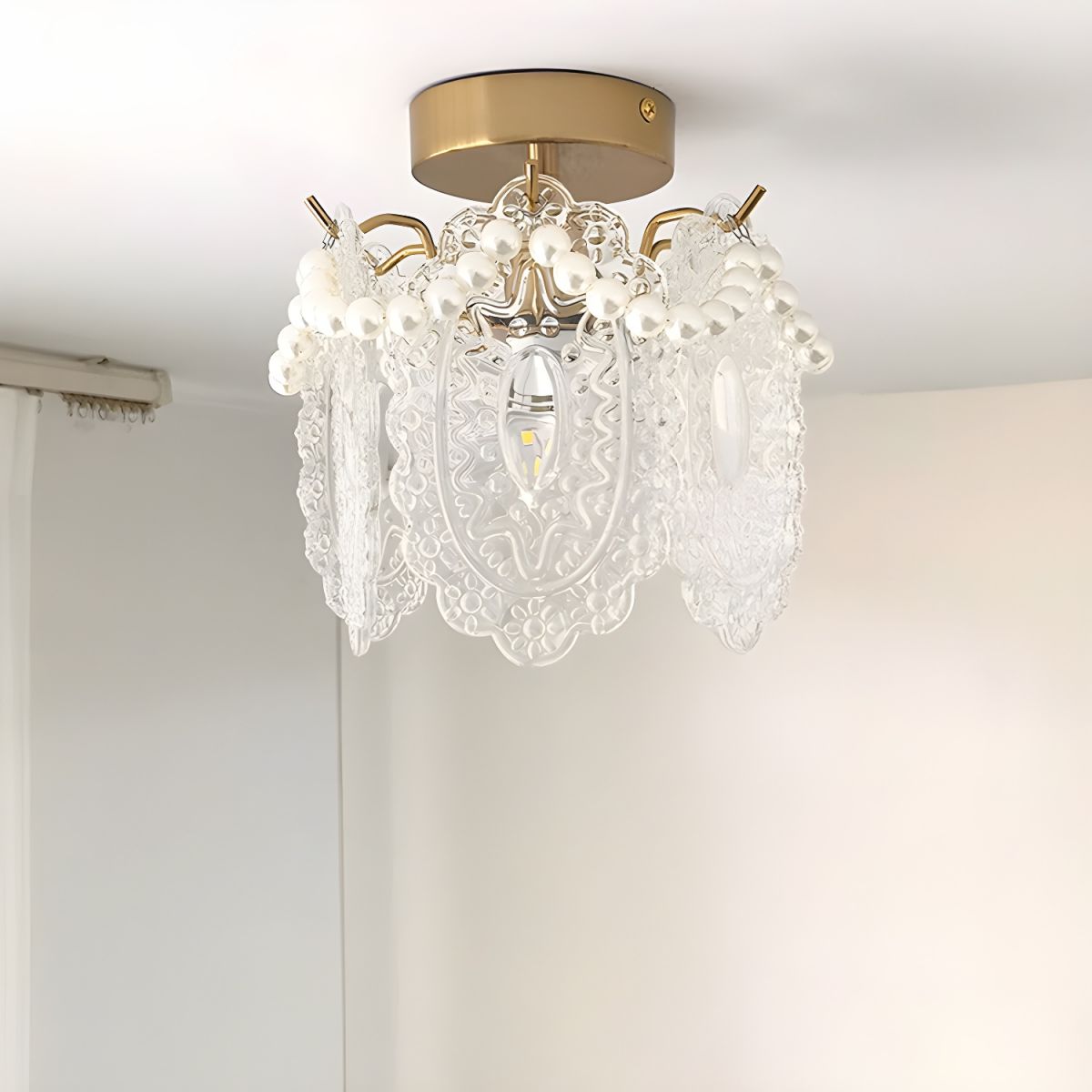 Moderne Witte Semi-Flush Mount Plafondlamp