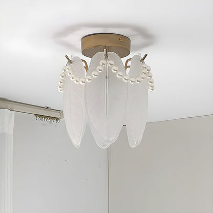 Moderne Witte Semi-Flush Mount Plafondlamp