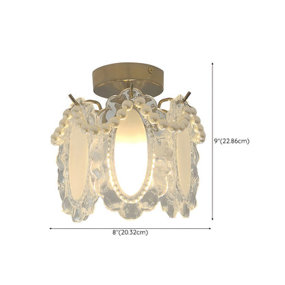 Modern White Semi-Flush Mount Ceiling Light