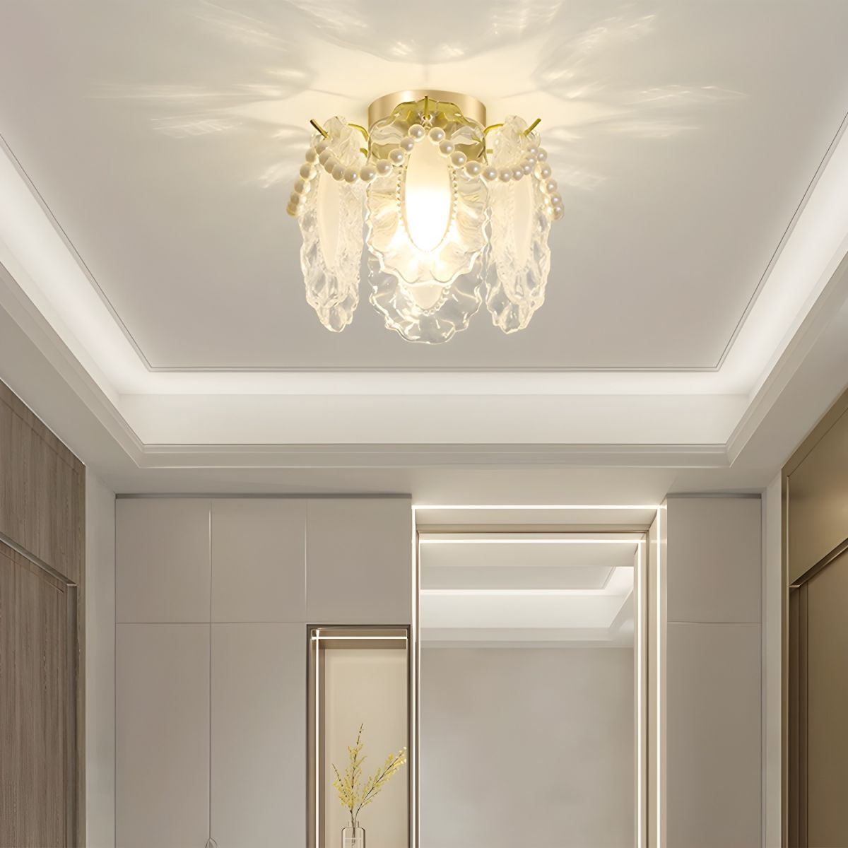 Moderne Witte Semi-Flush Mount Plafondlamp